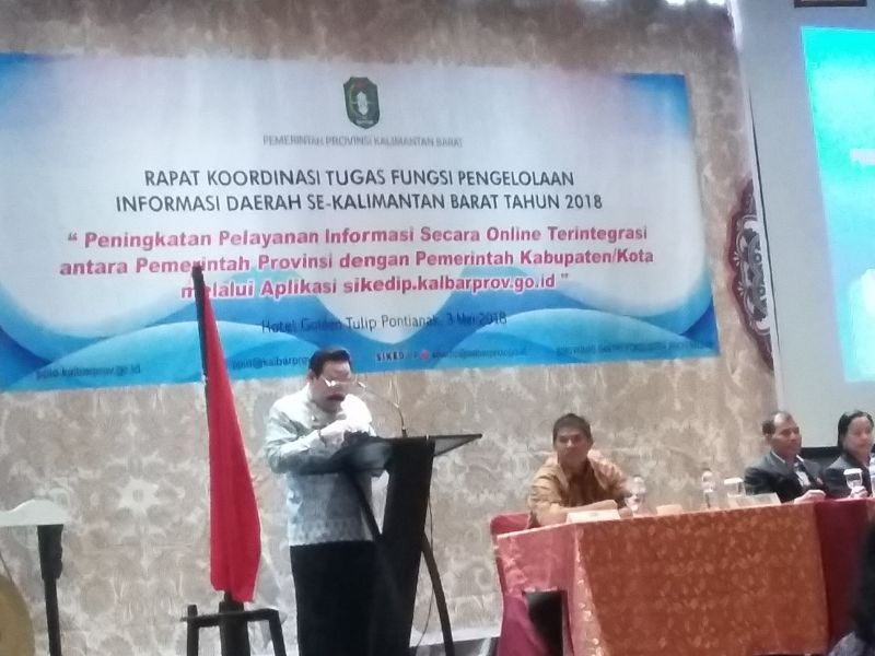Peningkatan Pelayanan Informasi Prov. Kalbar dengan Aplikasi Sikedip yang terintegrasi dengan Kab/Kota